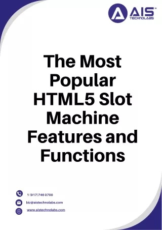 The Most Popular HTML5 Slot Machine Features and Functions