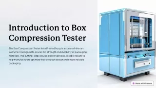 What are the benefits of using a box compression tester for quality control in p