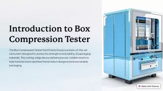 introduction to box compression tester