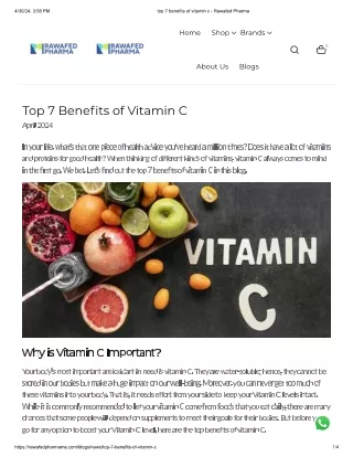 Benefits of vitamin c