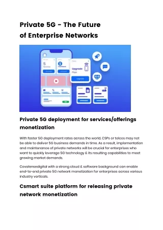 private 5g the future of enterprise networks