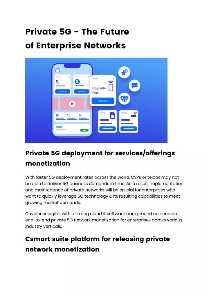private 5g the future of enterprise networks