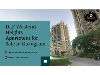 DLF Westend Heights Apartment for Sale in Gurugram | DLF Westend Heights