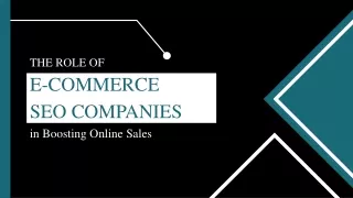 Unlocking Online Success: How E-commerce SEO Agencies Drive Sales in the USA