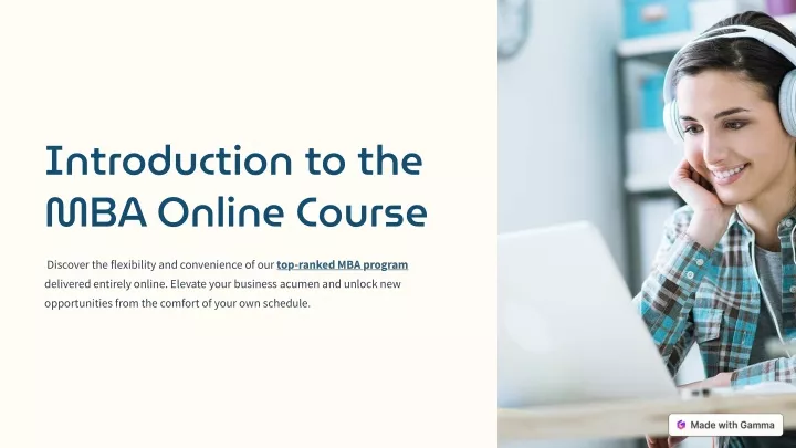 introduction to the mba online course