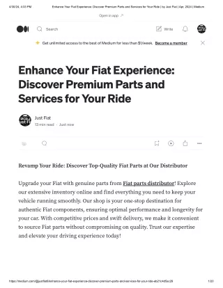 Enhance Your Fiat Experience_ Discover Premium Parts and Services for Your Ride