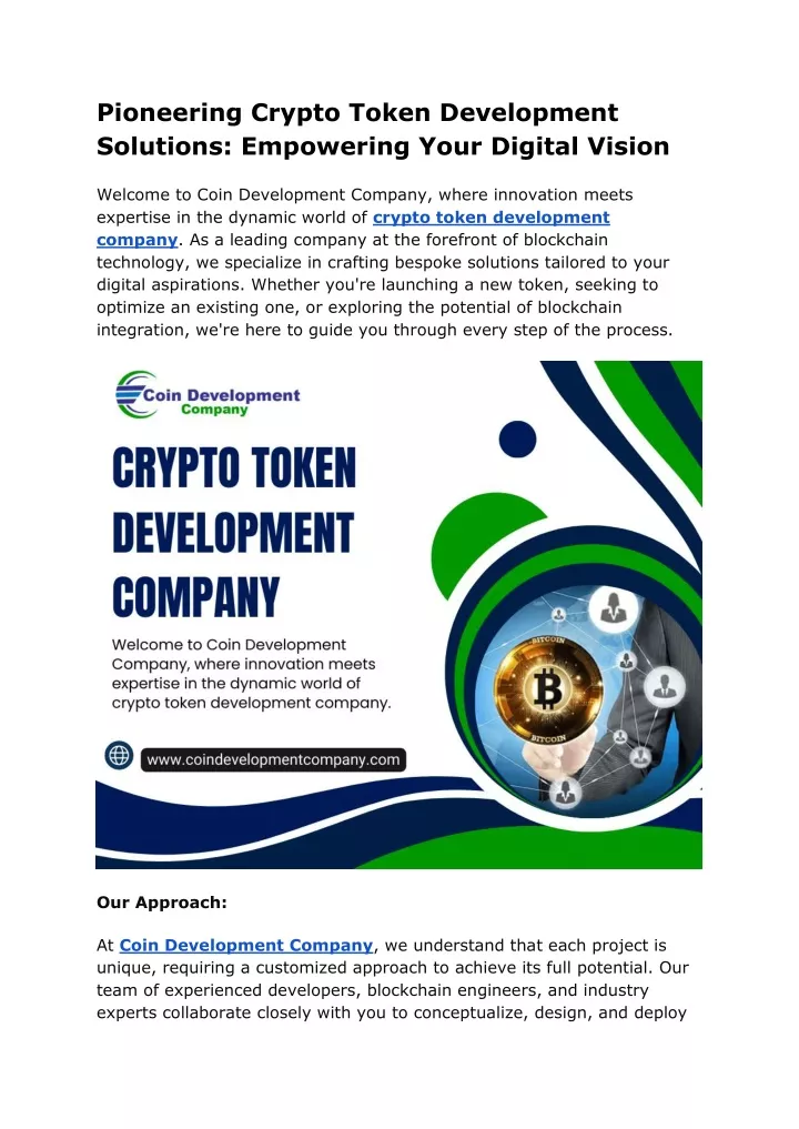 pioneering crypto token development solutions