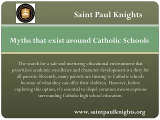 Schools in worcester MA - Saint Paul Knights