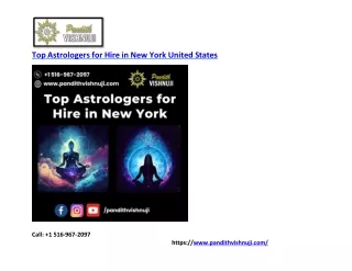 Top Astrologers for Hire in New York United States