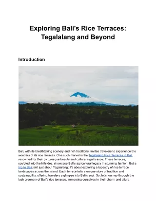 Exploring Bali's Rice Terraces_ Tegalalang and Beyond