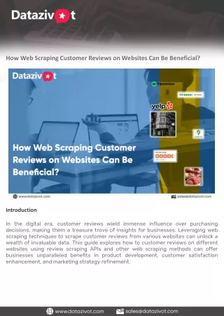 How Web Scraping Customer Reviews on Websites Can Be Beneficial