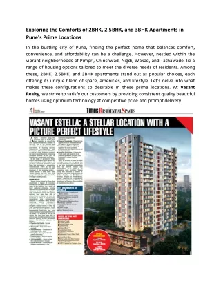 2BHK, 2.5BHK, and 3BHK Apartments in Pune's Prime Locations