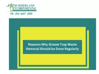 Reasons Why Grease Trap Waste Removal Should be Done Regularlye Trap Waste