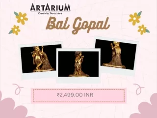 Buy Baby Krishna idol with Peacock Online at Artarium – theartarium