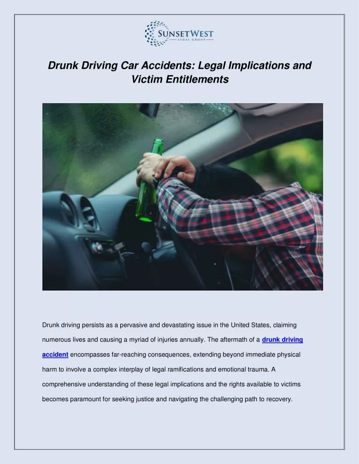 drunk driving car accidents legal implications