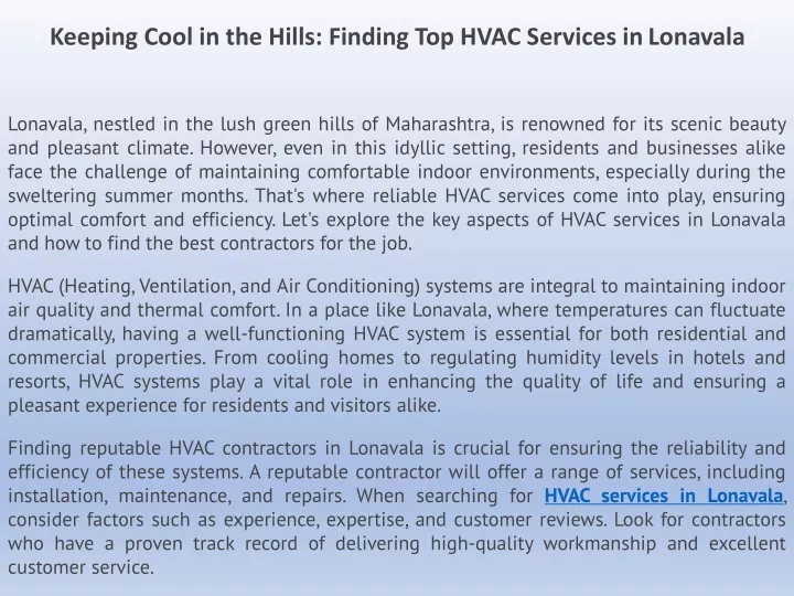 keeping cool in the hills finding top hvac