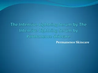 The Intensive Lightning Serum by The Intensive Lightning