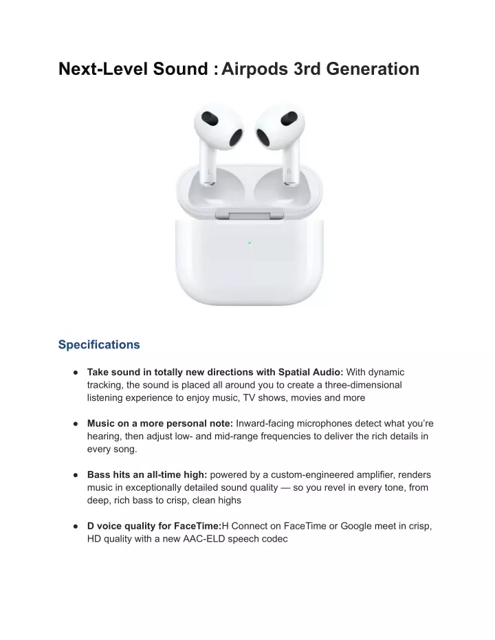 next level sound airpods 3rd generation