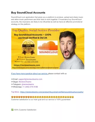 Buy Soundcloud Accounts — 100% usa Email Verified & Old UK (1)