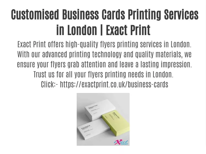 customised business cards printing services