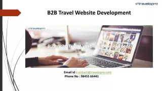 B2B Travel Website Development