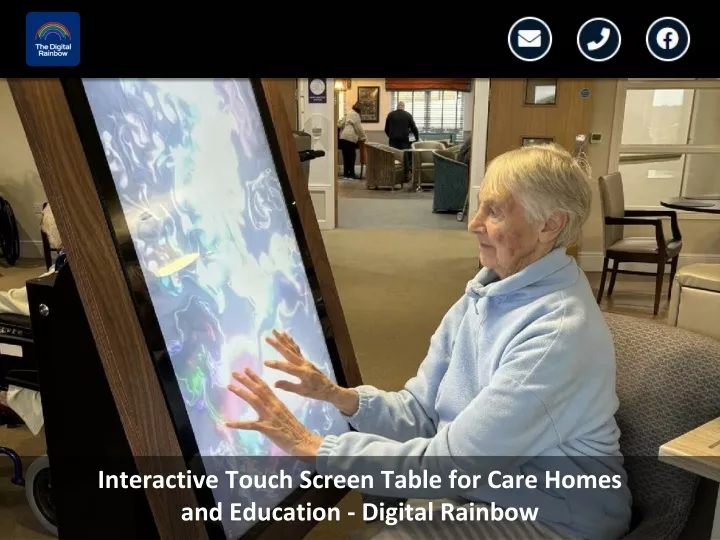 interactive touch screen table for care homes
