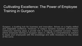 cultivating excellence the power of employee