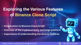 Exploring the Various Features of Binance Clone Script: An In-Depth Look