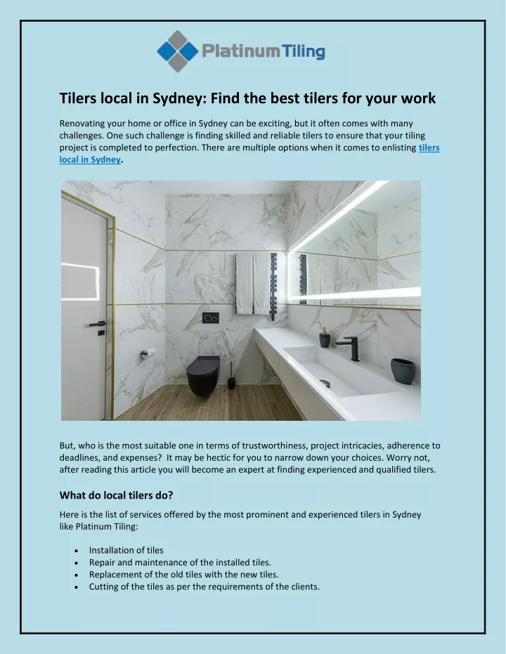 tilers local in sydney find the best tilers