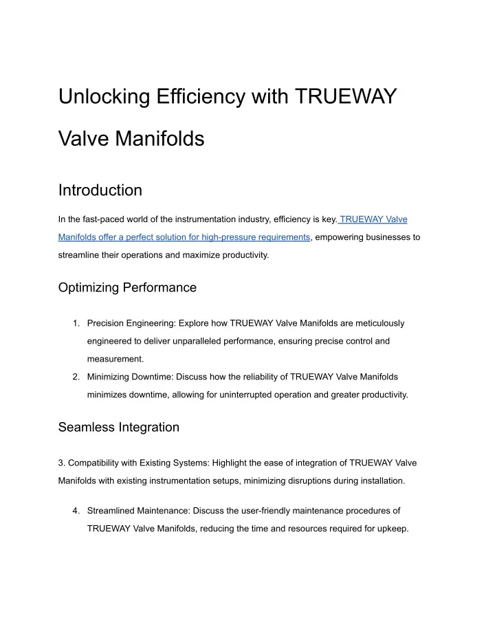 unlocking efficiency with trueway
