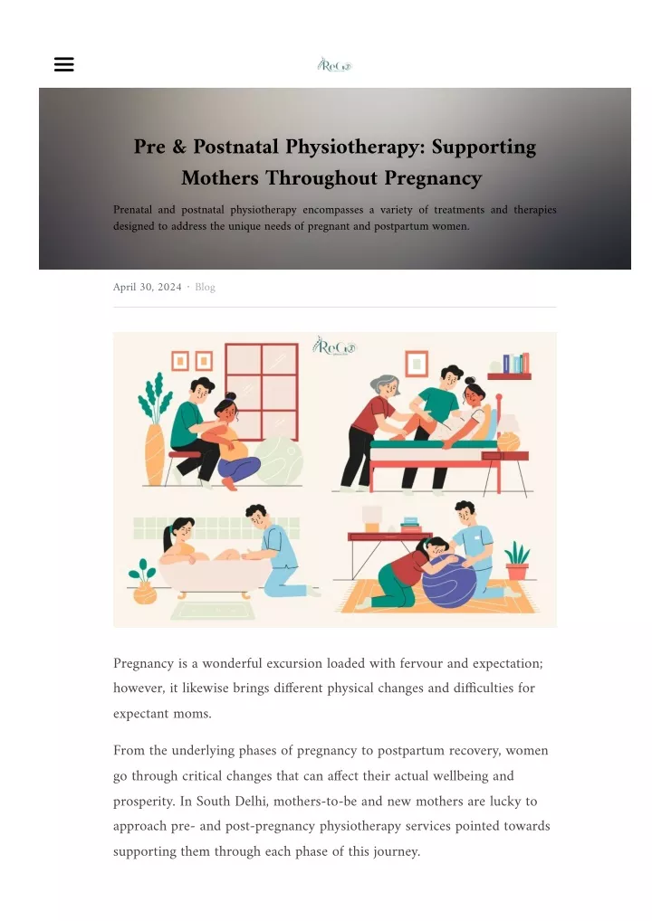 pre postnatal physiotherapy supporting mothers