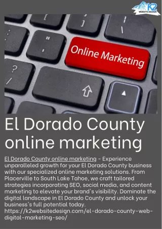 El Dorado County online marketing