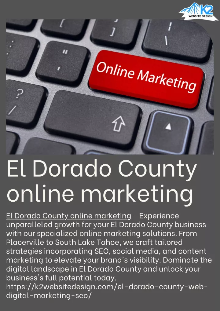 el dorado county online marketing el dorado