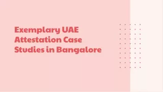 Exemplary UAE Attestation Case Studies in Bangalore