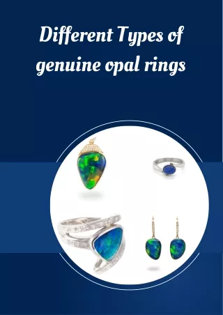 different types of genuine opal rings