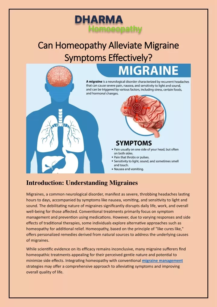 can homeopathy alleviate migraine can homeopathy