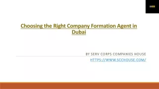 Choosing the Right Company Formation Agent in Dubai