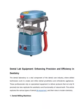 Buy Dental Laboratory Equipments, lab instruments and lab materials online at be