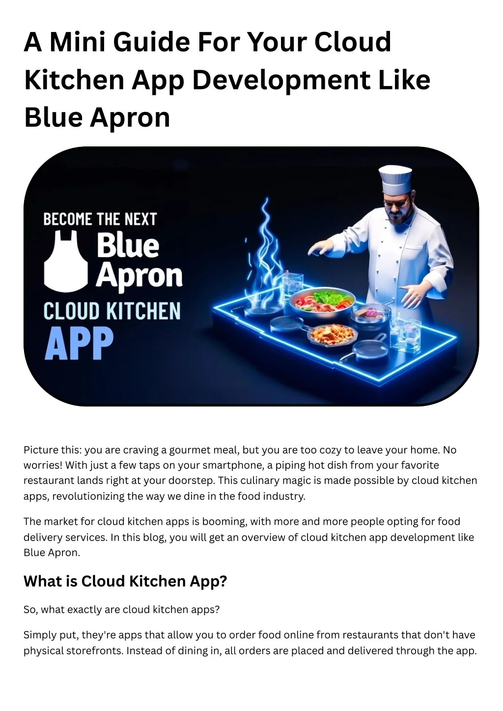 PPT - Guide to Build cloud kitchen app just like Blue Apron PowerPoint ...