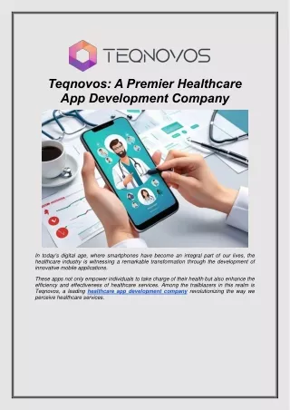 Teqnovos A Premier Healthcare App Development Company