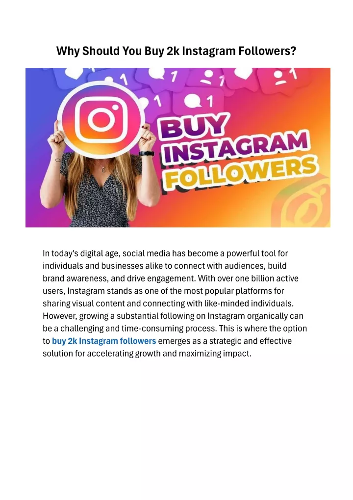 why should you buy 2k instagram followers