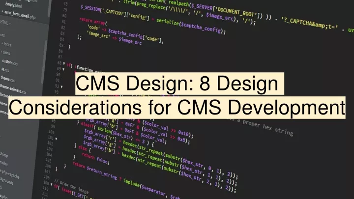 cms design 8 design considerations for cms development