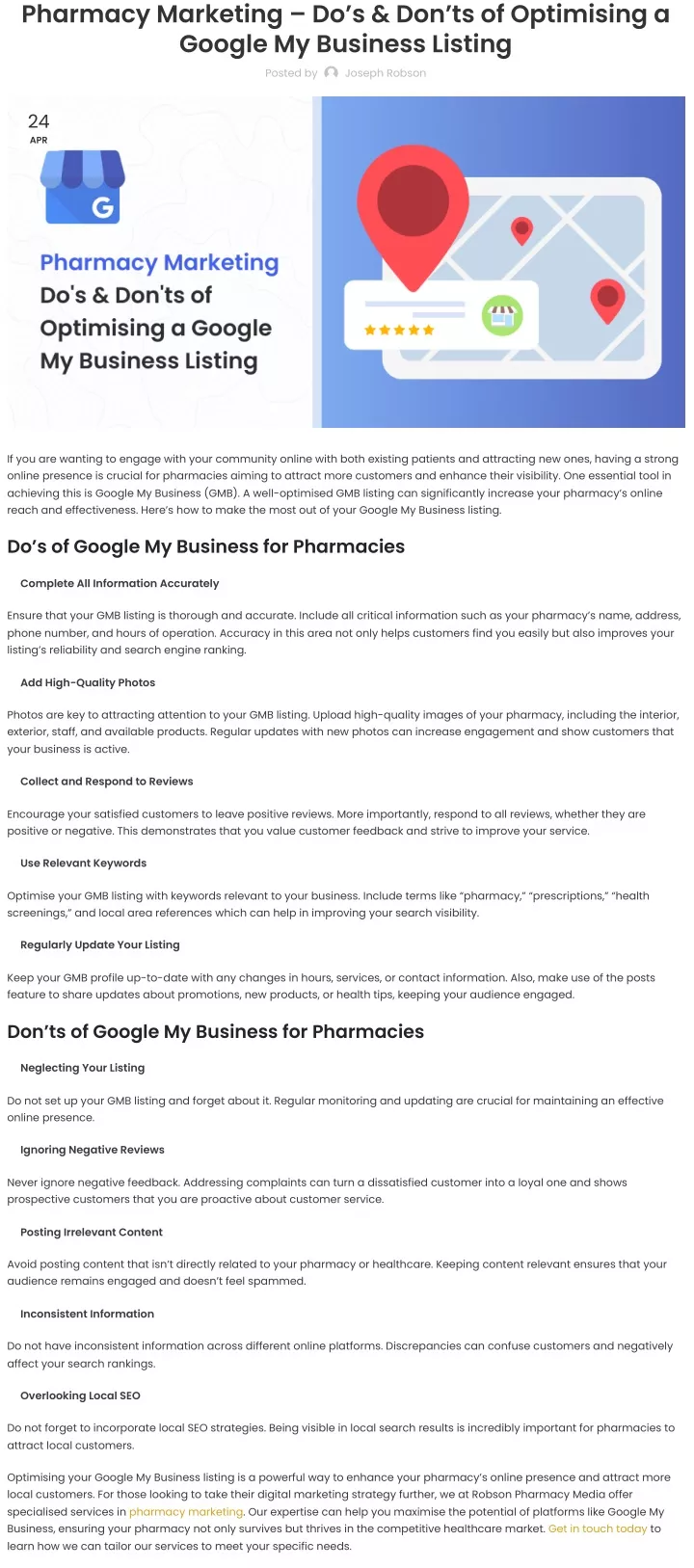 info@robsonpharmacymedia co uk