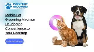 Mobile Pet Grooming Miramar FL: Bringing Convenience to Your Doorstep