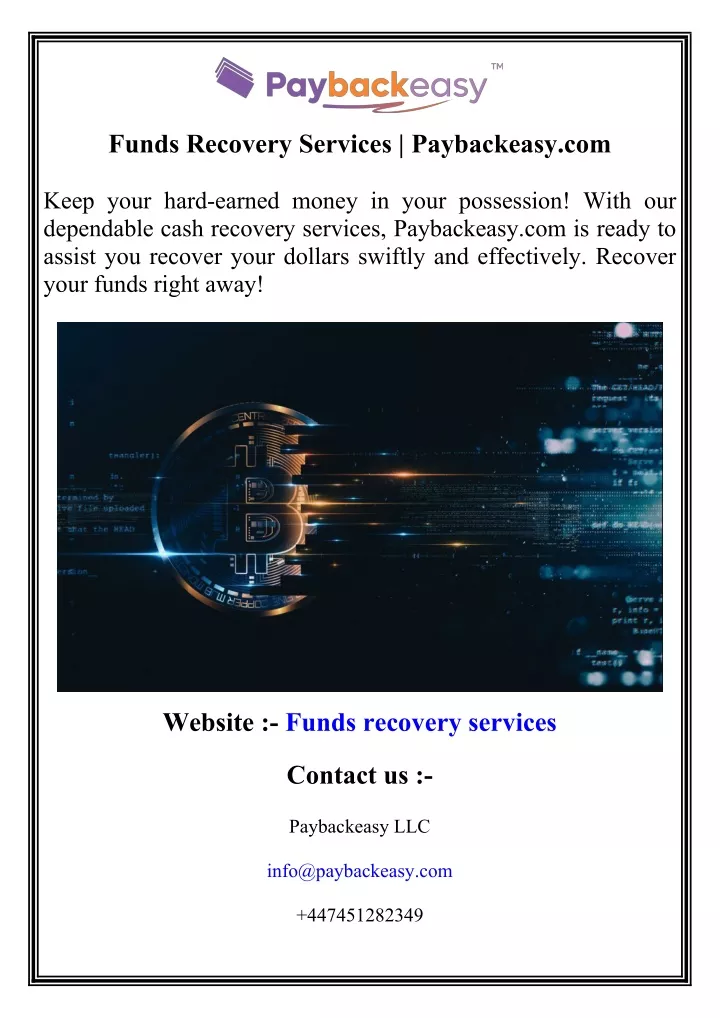 funds recovery services paybackeasy com