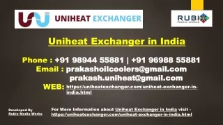 Uniheat Exchanger in India - Uniheat Exchanger