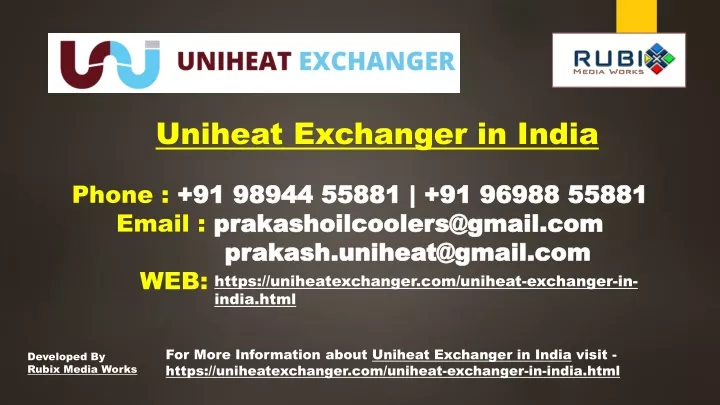 uniheat exchanger in india