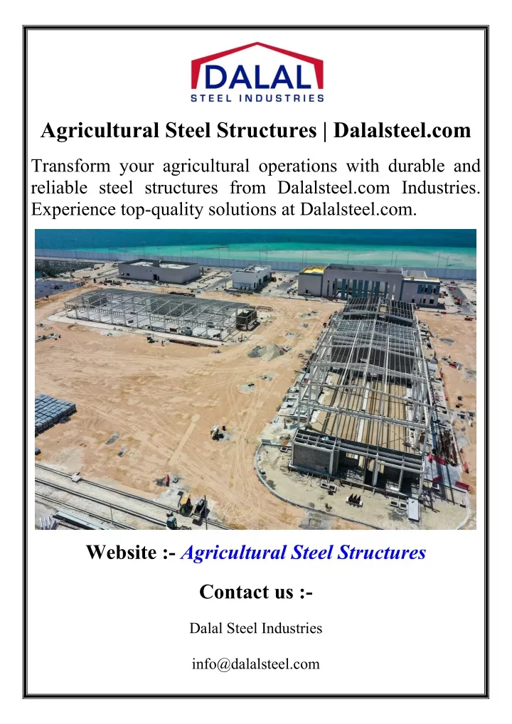 agricultural steel structures dalalsteel com
