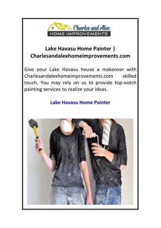 Lake Havasu Home Painter  Charlesandalexhomeimprovements.com