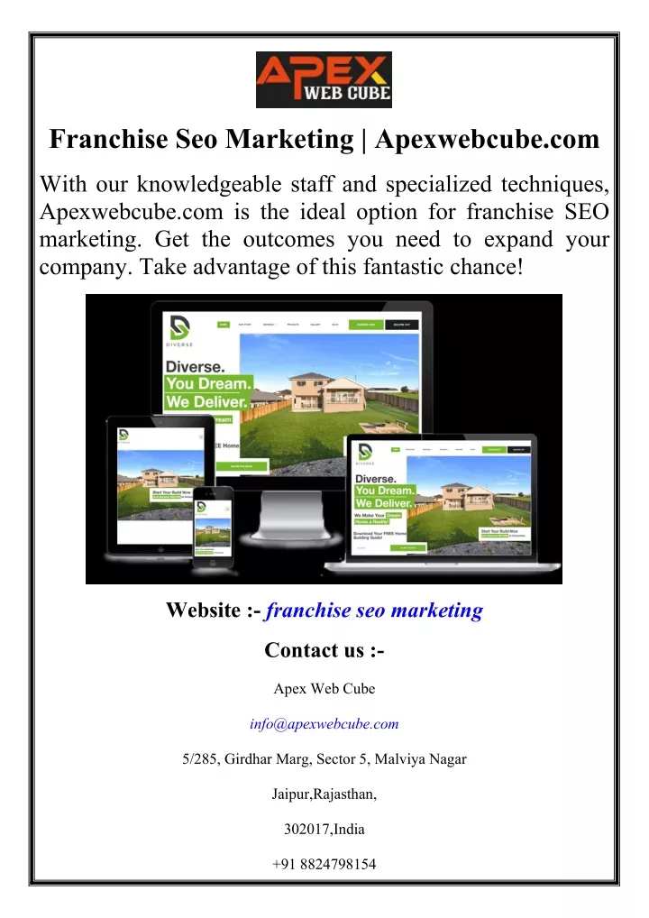 franchise seo marketing apexwebcube com